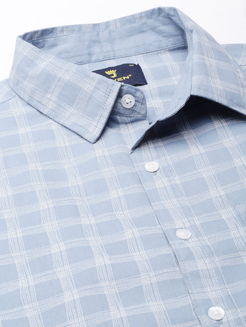 Blue Checks Full Sleeves Shirt